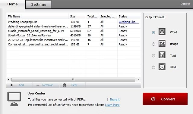 بهترین برنامه های رایگان تبدیل پی دی اف به ورد UniPDF